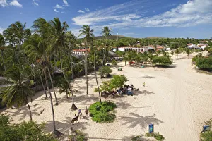 South America, Brazil, Ceara, Jericoacoara, Jericoacoara village from the air South America, Brazil, Ceara, Jericoacoara, Jericoacoara village from the air