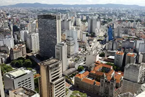 Images Dated 4th December 2012: South America, Brazil, Sao Paulo; view of Sao Paulo city from the top of the Banespa