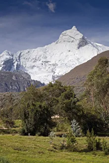 South America, Peru, Ancash, Yungay. View of glaciers on the summit of the 20, 981 South America, Peru, Ancash, Yungay. View of glaciers on the summit of the 20, 981