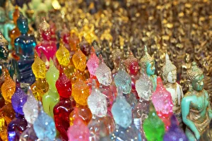 South East Asia, Thailand, Phetchaburi Province, Hua Hin, Night Market, garish buddha South East Asia, Thailand, Phetchaburi Province, Hua Hin, Night Market, garish buddha