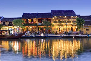South East Asia, Vietnam, Hoi An, sino-portuguese shop houses overlooking the river South East Asia, Vietnam, Hoi An, sino-portuguese shop houses overlooking the river