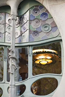 Spain, Barcelona, Casa Batllo, Window Detail Spain, Barcelona, Casa Batllo, Window Detail