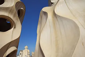 Spain, Barcelona, Casa Mila aka La Pedrera, Rooftop Chimneys Spain, Barcelona, Casa Mila aka La Pedrera, Rooftop Chimneys
