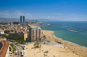 Spain, Barcelona, La barceloneta, Platja de la Barceloneta (Beach) Spain, Barcelona, La barceloneta, Platja de la Barceloneta (Beach)