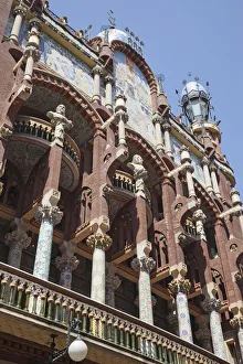 Spain, Barcelona, Palace of Catalan Music, Exterior Facade Spain, Barcelona, Palace of Catalan Music, Exterior Facade