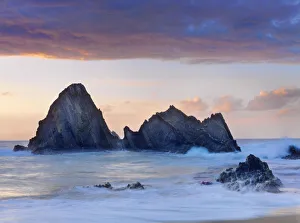 Spain, Basque, Ondarroa, rock formations at sea Spain, Basque, Ondarroa, rock formations at sea