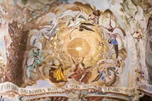 Spain, Castilla-La Mancaha, Toledo's Cathedral, Detail of the fresco of the " Spain, Castilla-La Mancaha, Toledo's Cathedral, Detail of the fresco of the "