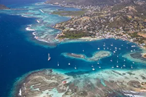 St Vincent and The Grenadines, Aerial view of Union Island