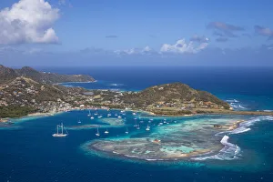 St Vincent and The Grenadines, Aerial view of Union Island