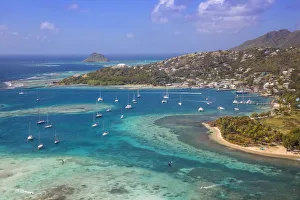 St Vincent and The Grenadines, Aerial view of Union Island