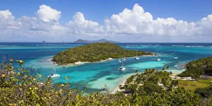 St Vincent and The Grenadines, Tobago Cays, Petit Bateau looking across to Petit Rameau St Vincent and The Grenadines, Tobago Cays, Petit Bateau looking across to Petit Rameau