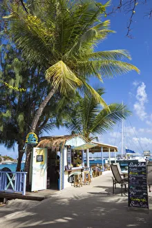 St Vincent and The Grenadines, Union Island, Clifton harbour, Cafe and bar on pier St Vincent and The Grenadines, Union Island, Clifton harbour, Cafe and bar on pier