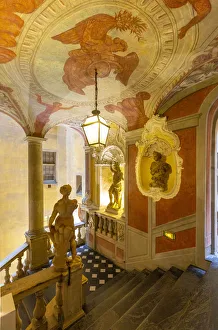 Staircase in Lascaris Palace, Nice, South of France Staircase in Lascaris Palace, Nice, South of France