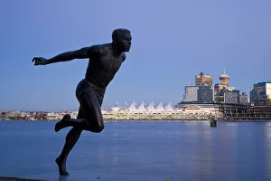Statue of Canadian Athlete Harry W. Jerome, Stanley Park, Vancouver, British Columbia Statue of Canadian Athlete Harry W. Jerome, Stanley Park, Vancouver, British Columbia