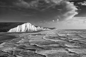 A stormy sea, Seven sisters, East Sussex, England A stormy sea, Seven sisters, East Sussex, England