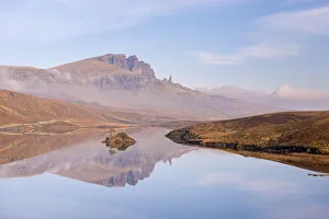 The Storr reflected in the tranquil water of Loch Fada, Isle of Skye, Scotland. Autumn The Storr reflected in the tranquil water of Loch Fada, Isle of Skye, Scotland. Autumn