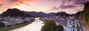 Sunrise over Hohensalzburg Fortressover & Alt Stadt, Salzburg, Salzburger Land, Austria Sunrise over Hohensalzburg Fortressover & Alt Stadt, Salzburg, Salzburger Land, Austria