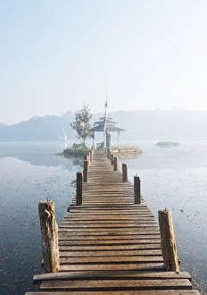 Sunrise over Lake, Hsipaw, Shan State, Myanmar, Asia Sunrise over Lake, Hsipaw, Shan State, Myanmar, Asia