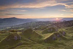 Sunrise from Llangattock Escarpment in the Brecon Beacons National Park, Powys, Wales Sunrise from Llangattock Escarpment in the Brecon Beacons National Park, Powys, Wales