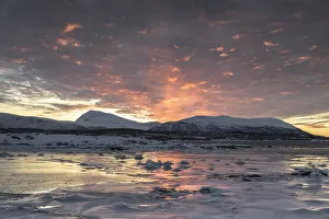Sunrise near Tromso - Troms county, Europe, Norway Sunrise near Tromso - Troms county, Europe, Norway