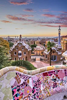Sunrise at Park Guell, Barcelona, Catalonia, Spain Sunrise at Park Guell, Barcelona, Catalonia, Spain