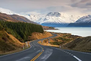 Sunrise from Peters Lookout, Mount Cook Road, Canterbury, New Zealand Sunrise from Peters Lookout, Mount Cook Road, Canterbury, New Zealand