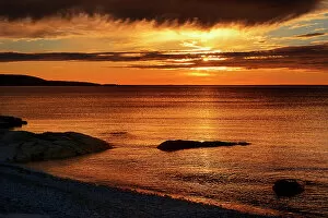 Atlantic Canada Collection: Sunset on Chedabucto Bay (Atlantic Island) Fox Island Nova Scotia, Canada