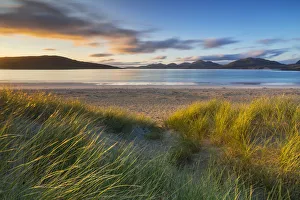 Sunset at Luskentyre beach, Na h-Eileanan Siar, Western isles, Outer Hebrides Harris Sunset at Luskentyre beach, Na h-Eileanan Siar, Western isles, Outer Hebrides Harris
