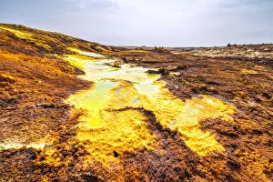 Surreal colorful landscape of Dallol volcanic area, Danakil Depression, Afar Region Surreal colorful landscape of Dallol volcanic area, Danakil Depression, Afar Region