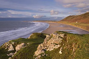 Sweeping expanse of Rhossili Bay on the Gower Peninsula, Wales, UK. Winter (January) 2016 Sweeping expanse of Rhossili Bay on the Gower Peninsula, Wales, UK. Winter (January) 2016