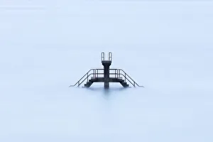 The swimming pool ladder at high tide on Bon Secours Beach, St The swimming pool ladder at high tide on Bon Secours Beach, St