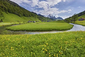 Switzerland, Canton St. Gallen, Toggenburg, Thur Switzerland, Canton St. Gallen, Toggenburg, Thur