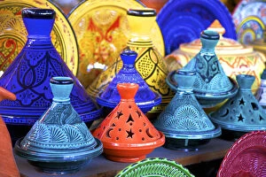 Tangier Collection: Tagine Pots, Tangier, Morocco, North Africa