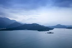 Taiwan, Nantou, View of Sun Moon Lake from Hanbi Peninsula