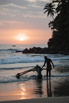 Talalla Beach at dawn, South Coast, Sri Lanka, Asia Talalla Beach at dawn, South Coast, Sri Lanka, Asia