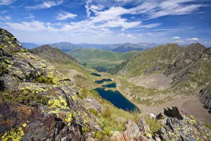 Tarns and mountains, Port de Venasque, Bagneres-de-Luchon, Pyrenees, France Tarns and mountains, Port de Venasque, Bagneres-de-Luchon, Pyrenees, France