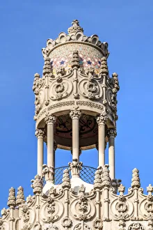 Tempietto located at the top of Casa Lleo Morera, Passeig de Gracia, Barcelona, Catalonia Tempietto located at the top of Casa Lleo Morera, Passeig de Gracia, Barcelona, Catalonia