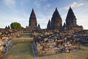 UNESCO World Heritage Site Indonesia Prints: Temples at Prambanan complex, Java, Indonesia