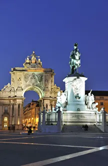 Terreiro do Paco at twilight. One of the centers of the historical city. Lisbon, Portugal Terreiro do Paco at twilight. One of the centers of the historical city. Lisbon, Portugal
