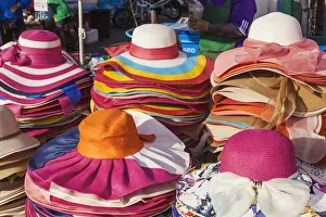 Thailand, Bangkok, Chatuchak Market, Colourful Ladies Hats Thailand, Bangkok, Chatuchak Market, Colourful Ladies Hats