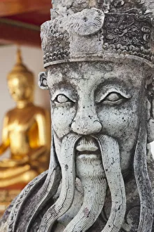 Thailand, Bangkok, Wat Pho, Chinese Statue Thailand, Bangkok, Wat Pho, Chinese Statue