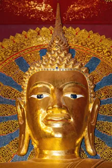 Thailand, Chiang Mai, Wat Phra Sing, Buddha Statue in the Main Prayer Hall Thailand, Chiang Mai, Wat Phra Sing, Buddha Statue in the Main Prayer Hall