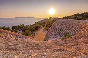 Theatres Prints: Theatre, Kas, Turkey Print