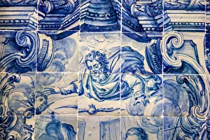 Tiled picture, museum in cloister Nossa Senhora da Conceicao, Beja, Alentejo, Portugal Tiled picture, museum in cloister Nossa Senhora da Conceicao, Beja, Alentejo, Portugal