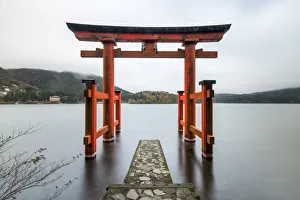 Torii of the Hakone Shrine at Lake Ashi, Hakone, Kanagawa Prefecture, Honshu, Japan Torii of the Hakone Shrine at Lake Ashi, Hakone, Kanagawa Prefecture, Honshu, Japan