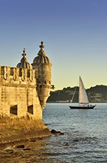 Torre de Belem (Belem Tower), in the Tagus river, a UNESCO World Heritage Site built Torre de Belem (Belem Tower), in the Tagus river, a UNESCO World Heritage Site built