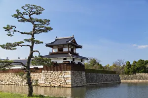 Tower and moat of Hiroshima castle, Hiroshima, Hiroshima Prefecture, Japan Tower and moat of Hiroshima castle, Hiroshima, Hiroshima Prefecture, Japan