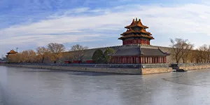 Towers and moat of Forbidden City, Beijing, China Towers and moat of Forbidden City, Beijing, China