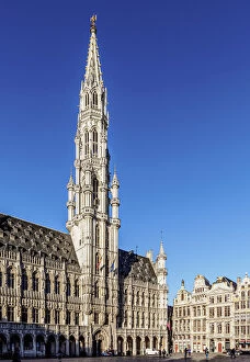 Grote Markt Gallery: Town Hall at Grand Place, UNESCO World Heritage Site, Brussels, Belgium