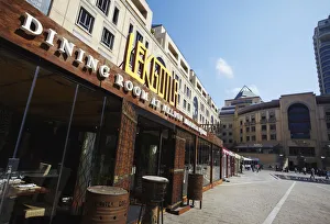 Traditional African restaurant in Nelson Mandela Square, Sandton, Johannesburg, Gauteng Traditional African restaurant in Nelson Mandela Square, Sandton, Johannesburg, Gauteng